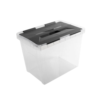 Sunware onyx opbergbox 15l transparant antraciet