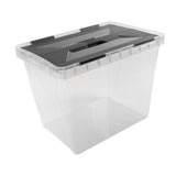 Sunware onyx opbergbox 25l transparant antraciet - afbeelding 1