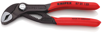 Knipex cobra 125 mm zweedse- waterpomp-tang (rood, gekartelde gripvlakken)