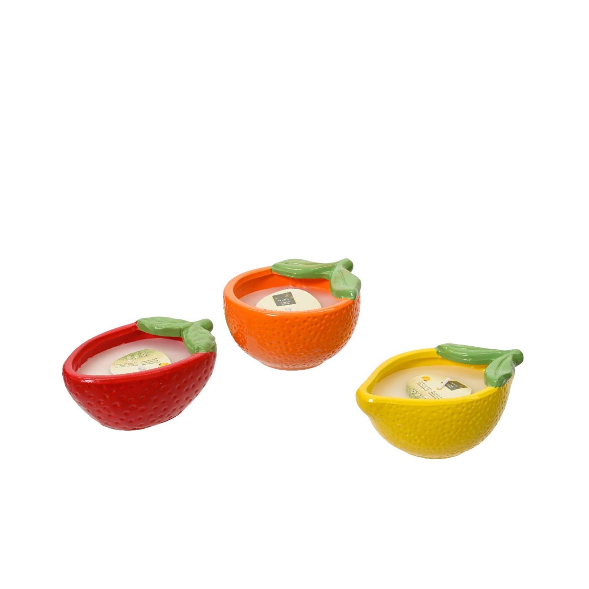 Decoris citronella kaars fruit 14x10x5,5cm