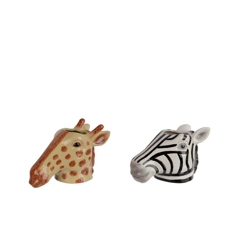 Decoris bloempot giraf of zebra 8,5x16,5x11cm