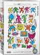 Eurographics - collage - keith haring - 1000 stukjes 48×68cm (b×h) - fine art legpuzzel