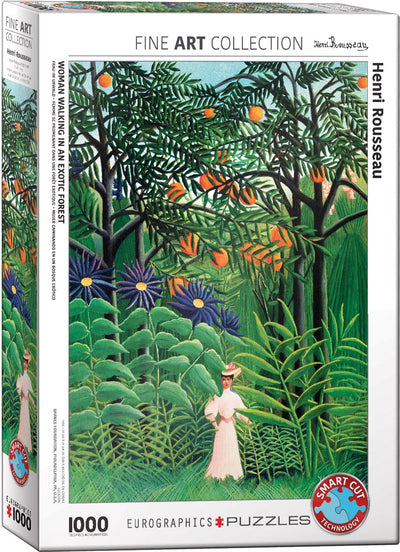 Eurographics - vrouw in een exotisch woud [femme dans une foraêt exotique] - henri rousseau - 1000 stukjes 48×68cm (b×h) - fine art legpuzzel