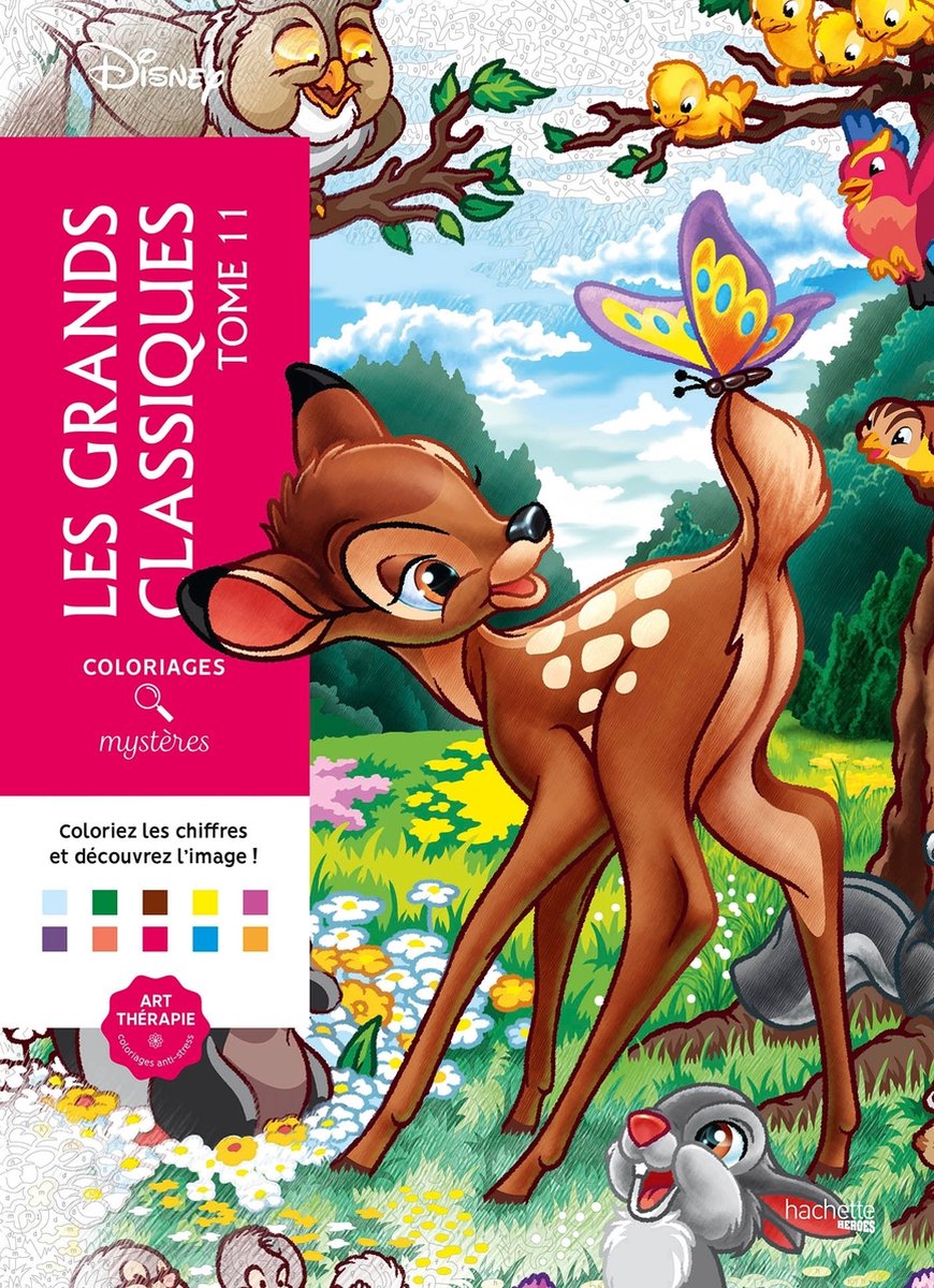 Hachette heroes disney coloriages mystères les grands classiques tome 11 - - kleuren op nummer kleurboek voor volwassenen