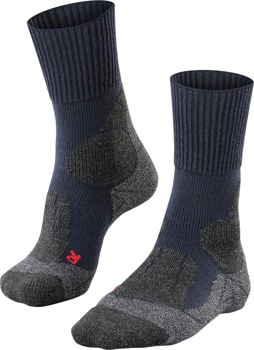 Falke tk1 anti-blaar dik wol functioneel materiaal wandelsokken heren blauw - maat 44-45