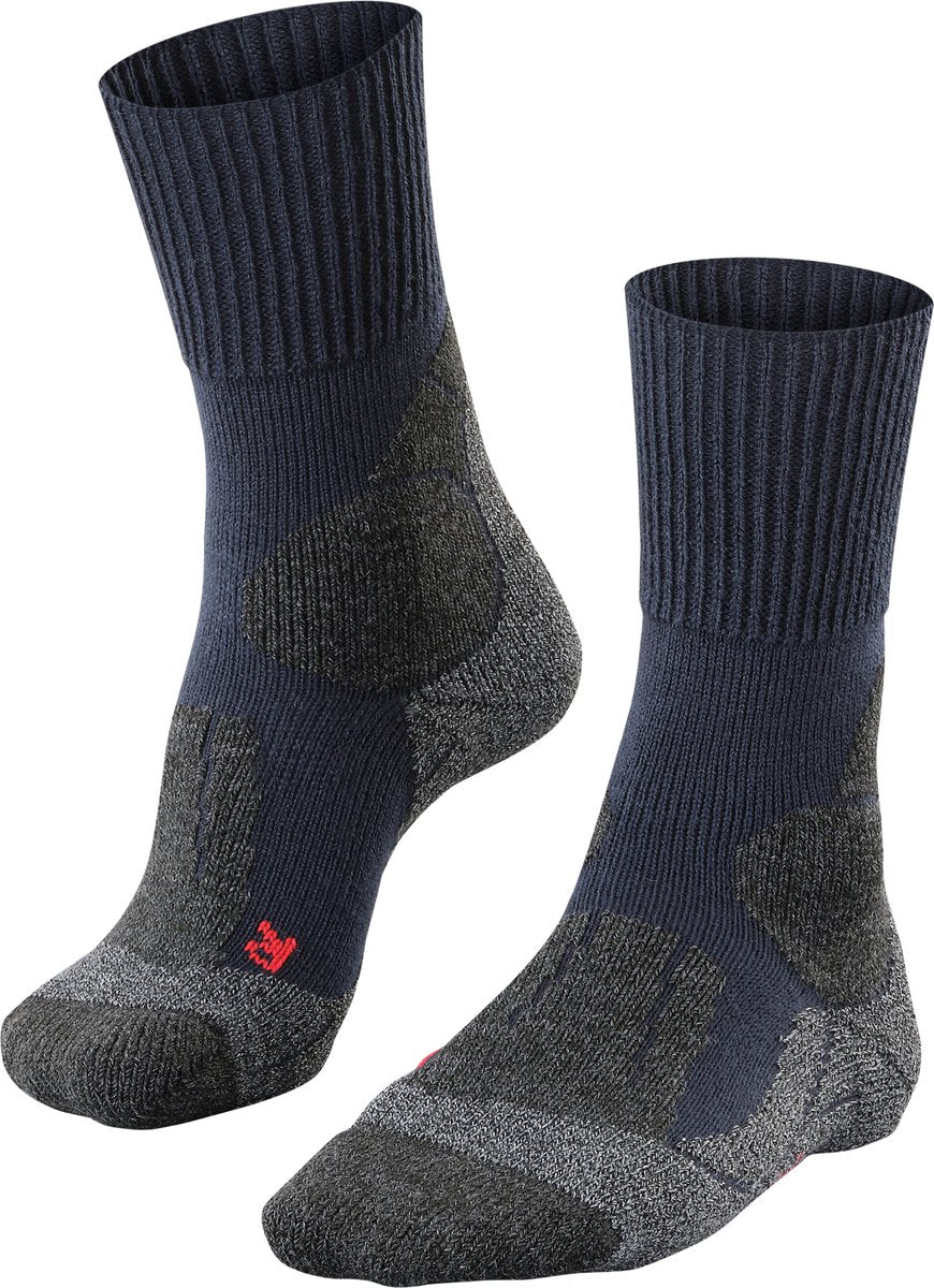 Falke tk1 anti-blaar dik wol functioneel materiaal wandelsokken dames blauw - maat 41-42