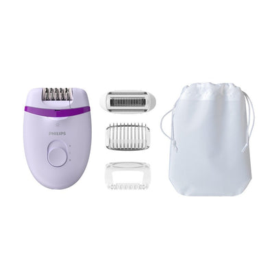 Philips bre275 00 satinelle epilator met accessoires wit paars