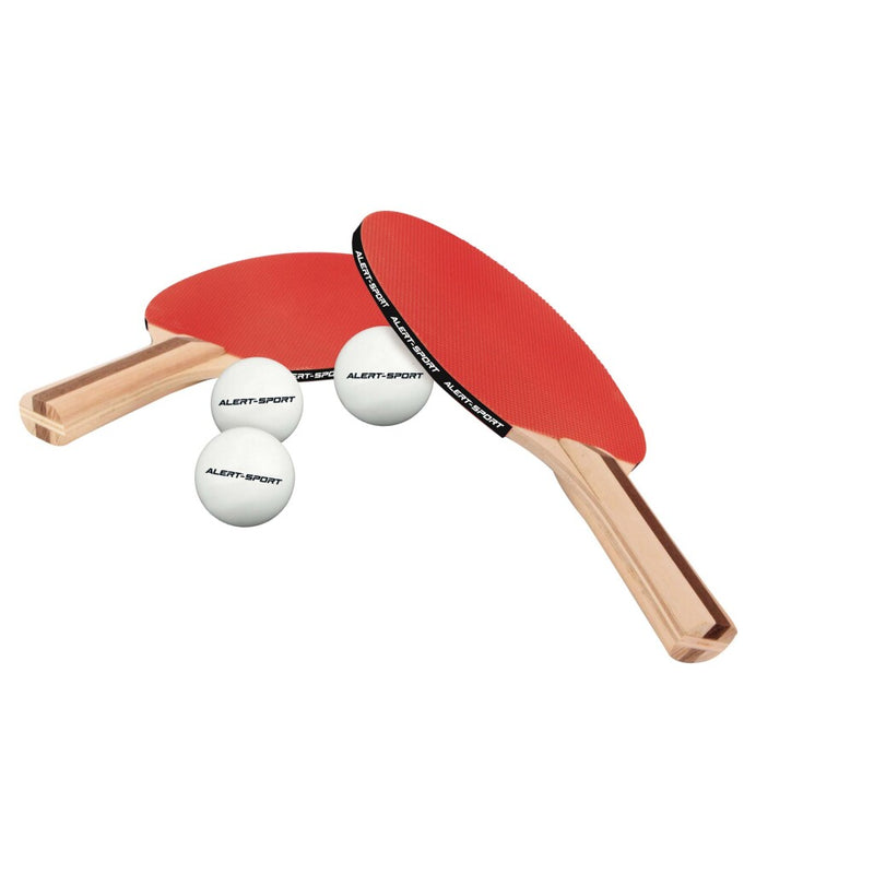 Alert tafeltennisset - tafeltennis set met 2 batjes en 3 ballen - pingpong set