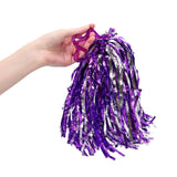Overige merken pom poms 2 stuks paars zilver - afbeelding 4