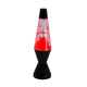Merkloos lava lamp vulkaan zwart rood