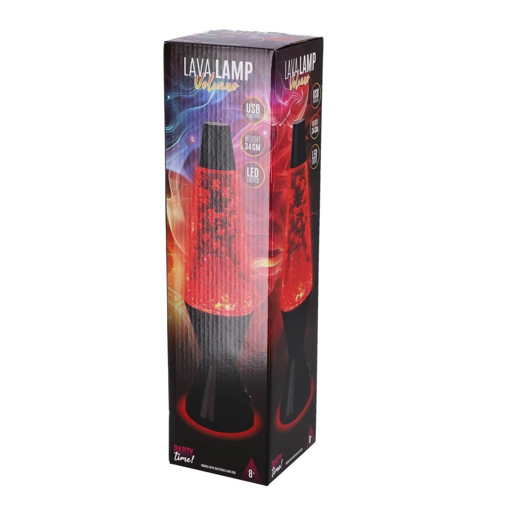 Overige merken lava lamp vulkaan zwart rood