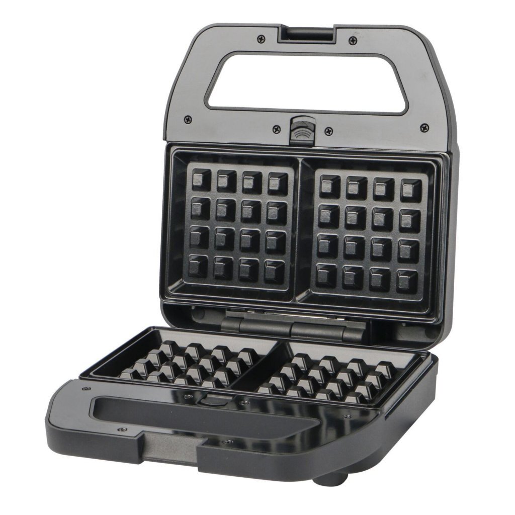 Daily home tosti wafelijzer set zwart