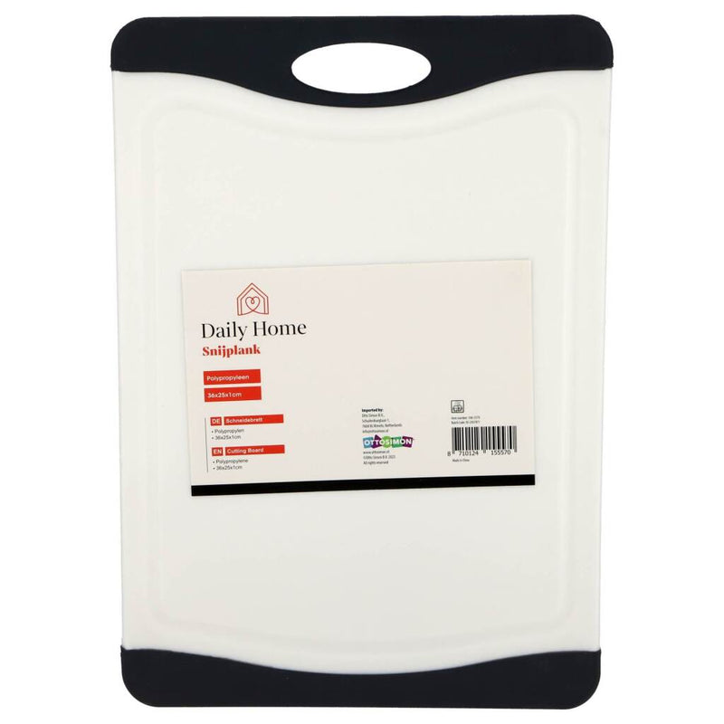 Daily home snijplank 36.8x25.5 cm zwart wit