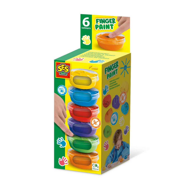 Ses vingerverf 6 kleuren x 45ml