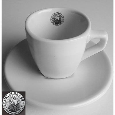 Intermezzo espresso kop en schotel alex meijer logo 3 stuks
