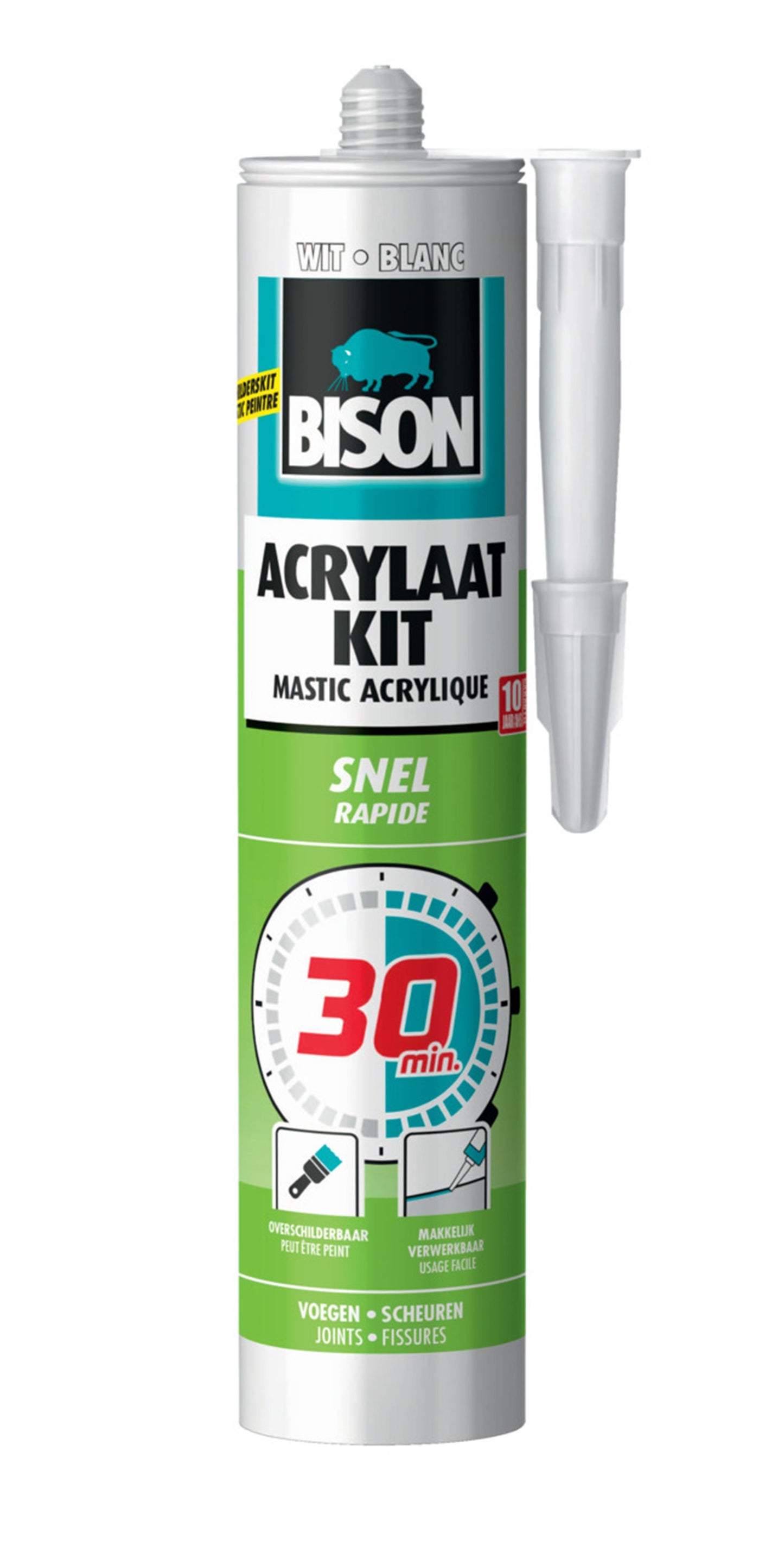 Bison acrylaatkit 30 minuten 310 ml wit