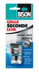 Bison secondelijm vloeibaar mini's 3 x 1g, sterke secondelijm, speciale min verpakking, vaatwasser bestendig, water resistent, voor iedere reparatie in en om het huis
