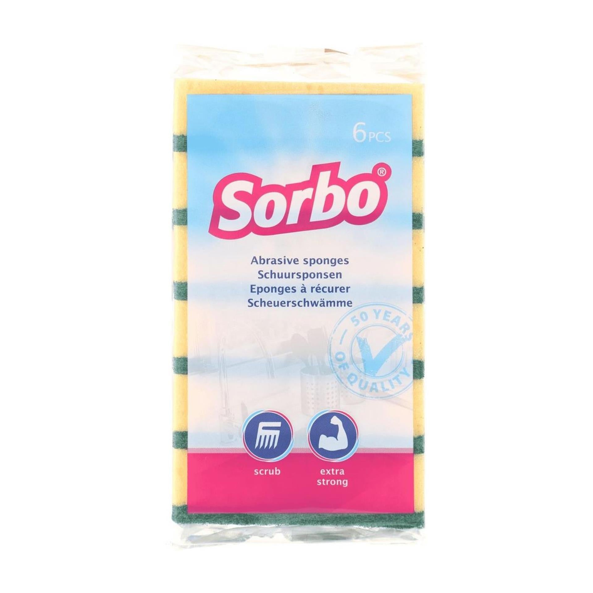 Sorbo schuursponsen zware kwaliteit 6 stuks