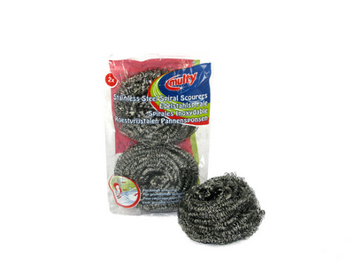 Multy pannensponsen rvs pak a 2 stuks