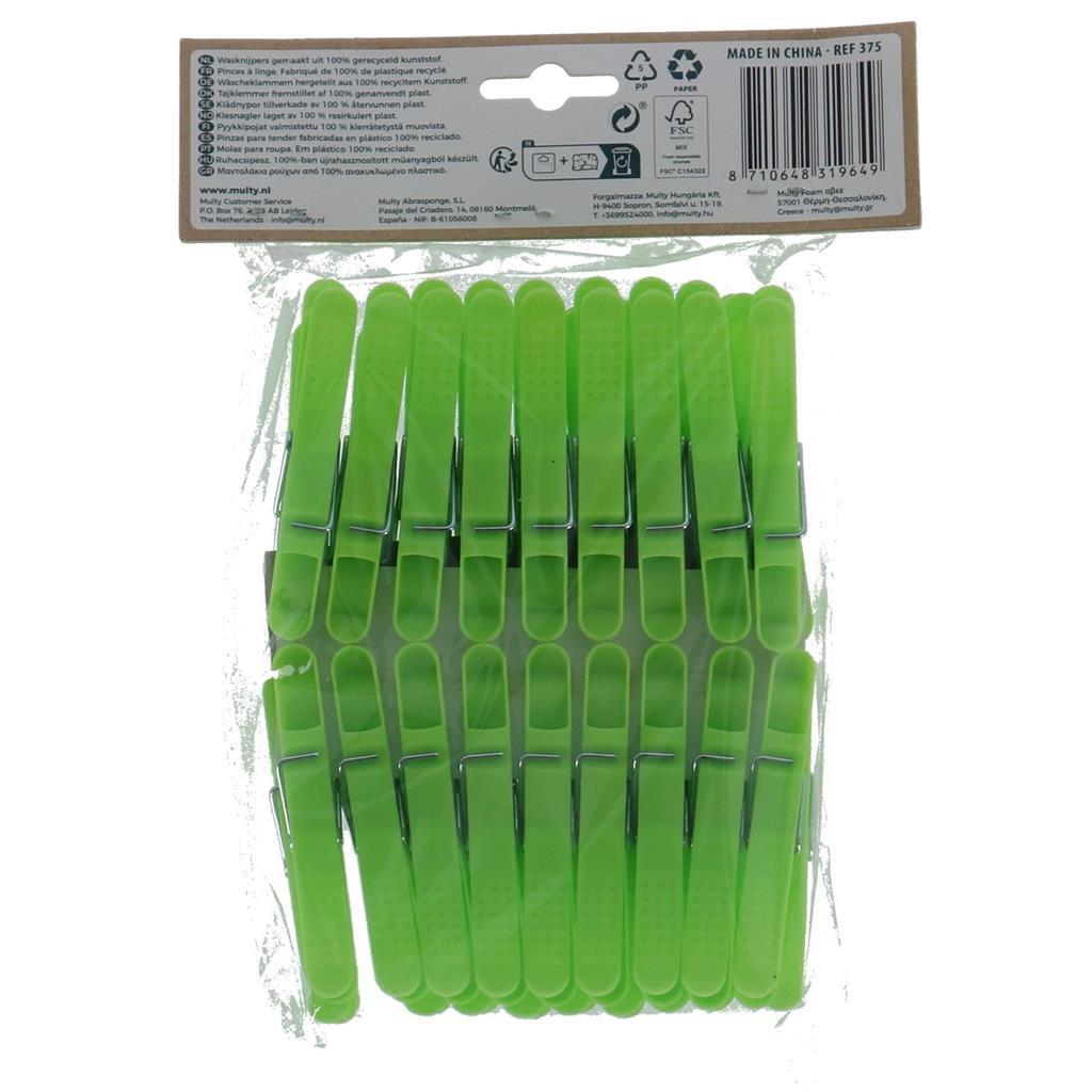 Multy gerecyclede wasknijpers pak a 36st