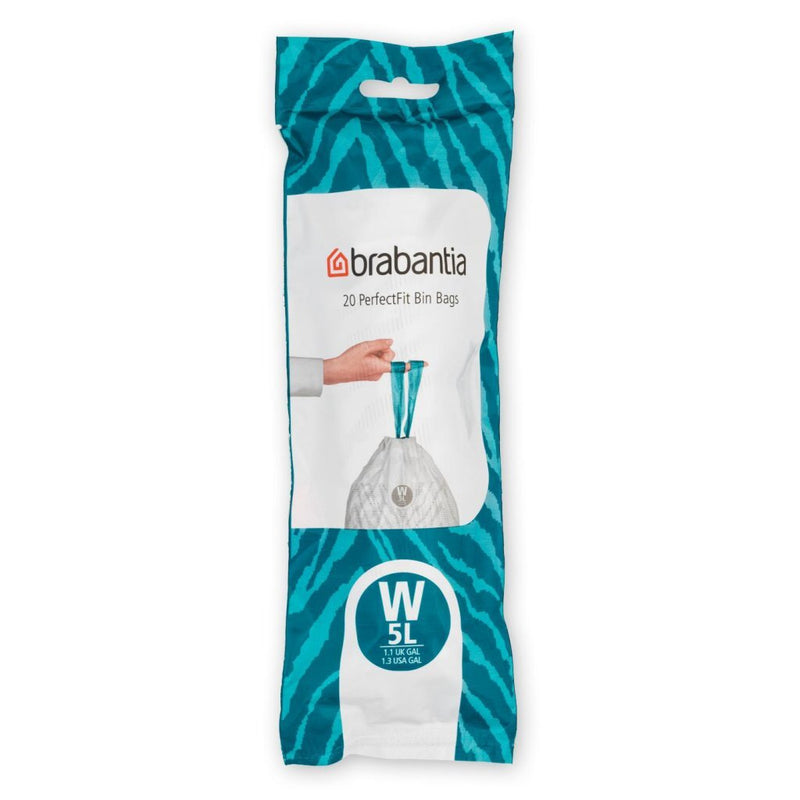 Brabantia perfectfit afvalzak met trekbandsluiting - 5 l - code w - 20 stuks