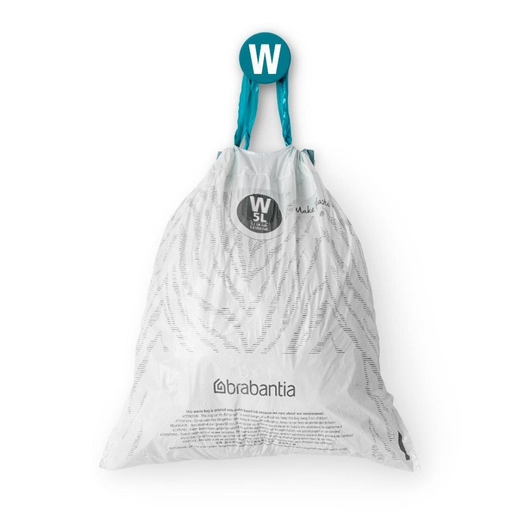 Brabantia perfectfit afvalzak met trekbandsluiting - 5 l - code w - 20 stuks