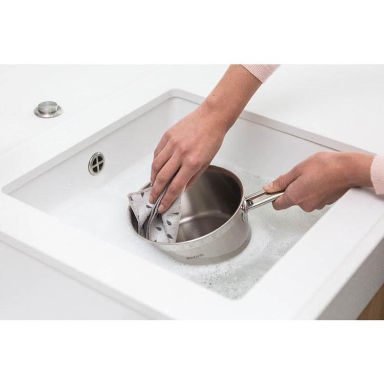 Brabantia microvezeldoekjes set van 2 30x30 lichtgrijs