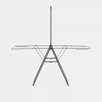 Brabantia hangon droogrek 25m - met stang - inklapbaar wasrek - matt black