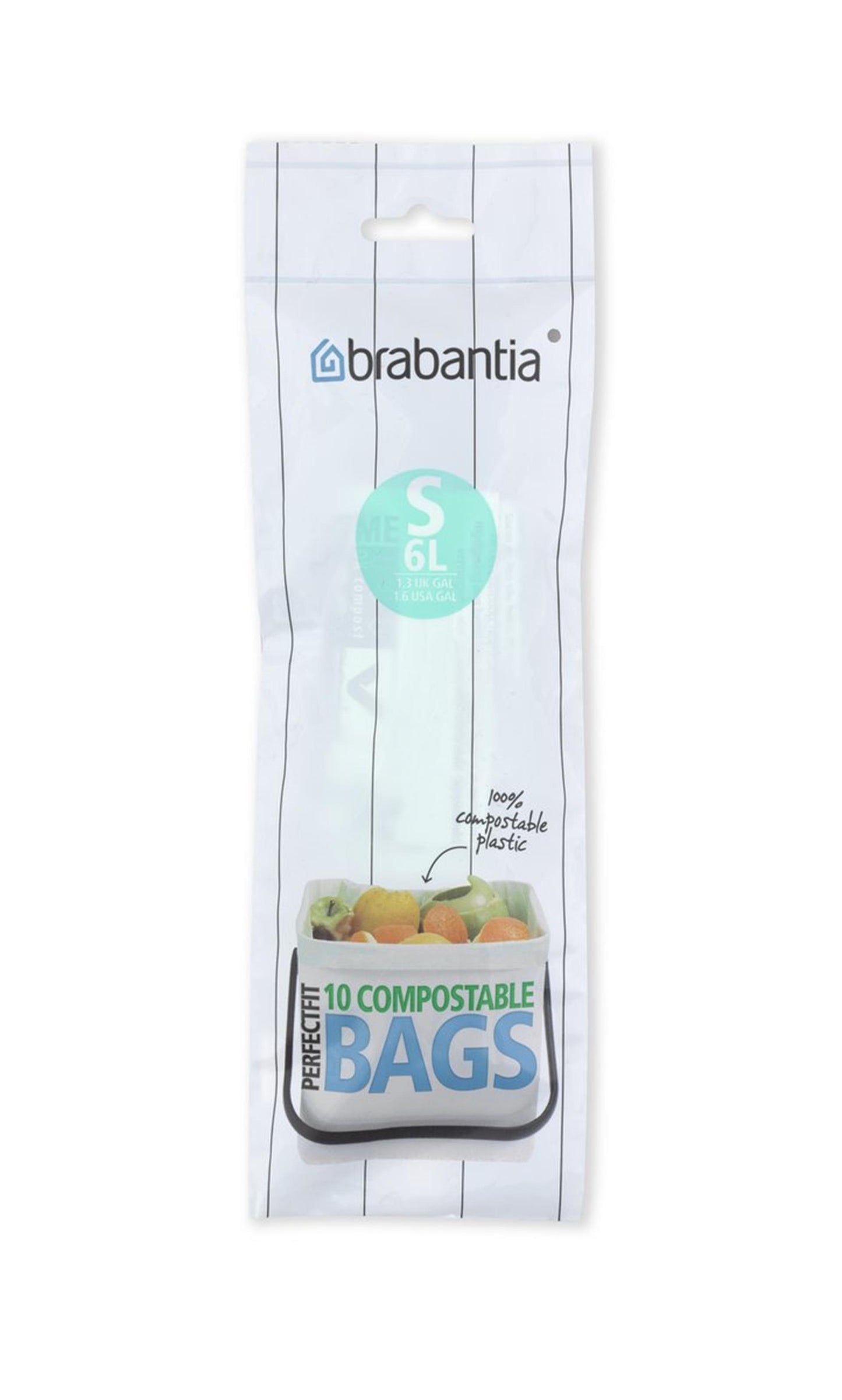 Brabantia perfectfit composteerbare 6 liter vuilniszakken s rol a 10 zakken