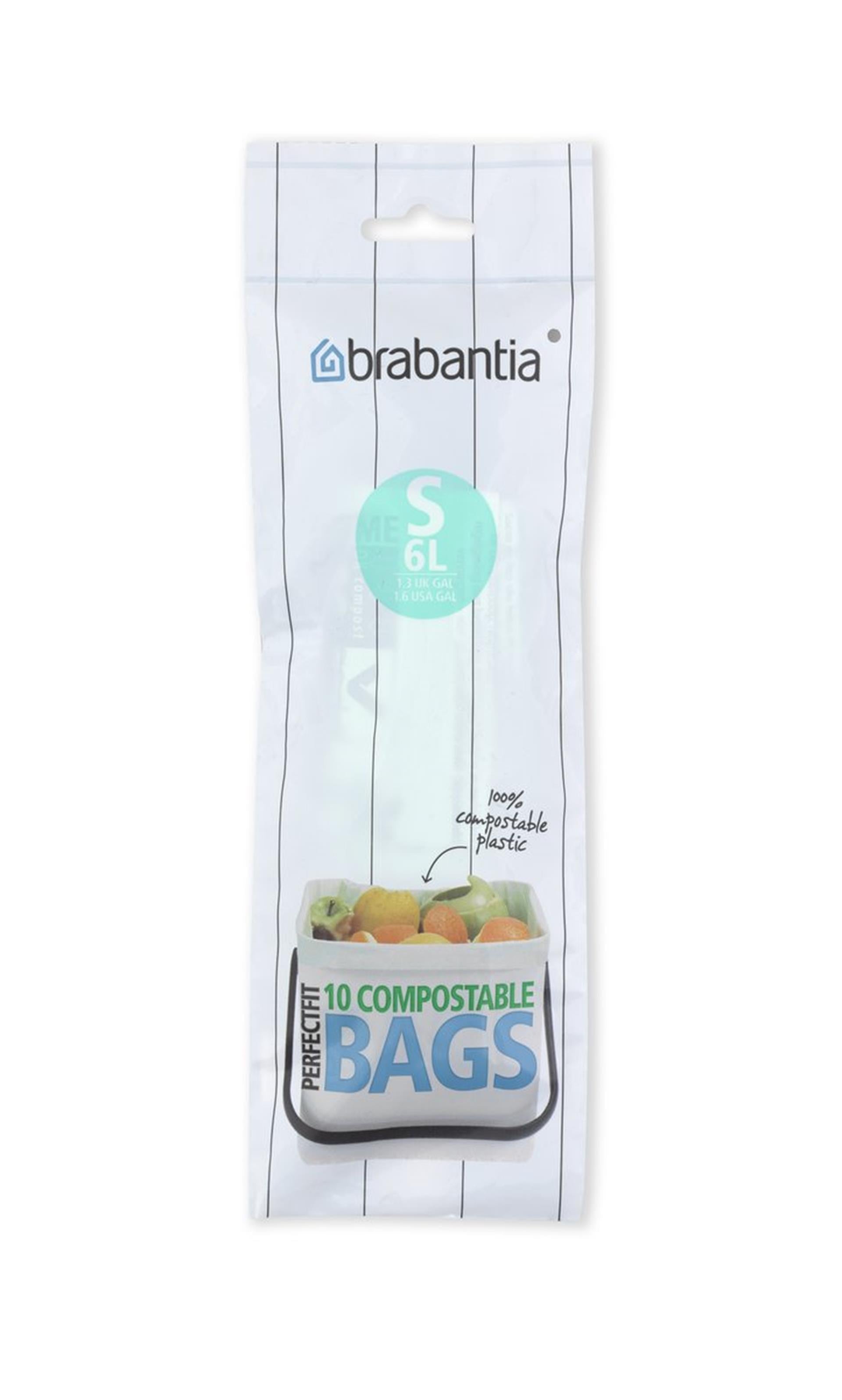 Brabantia perfectfit composteerbare 6 liter vuilniszakken s rol a 10 zakken