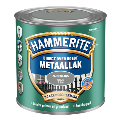 Hammerite metaallak zijdeglans | grijs | z218 | 250ml - 5123986