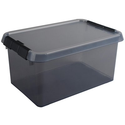 Sunware comfort line opbergbox 6l met deksel transparant grijs