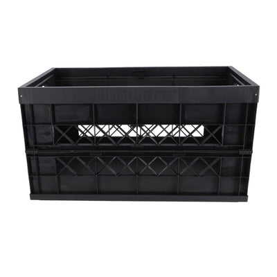 Sunware square vouwkrat 45l - heavy duty boodschappenkrat - zwart