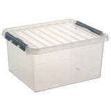 Sunware q-line opbergbox 36l transparant grijs - afbeelding 1