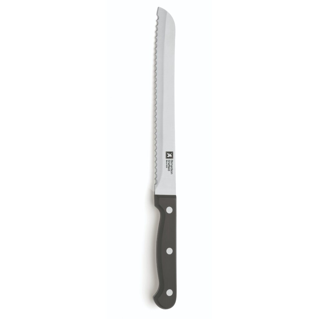 Richardson sheffield broodmes zwart roestvrij staal keukenmes 23 cm.