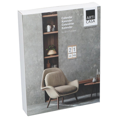 Wandkalender hout 22x17x2,5cm