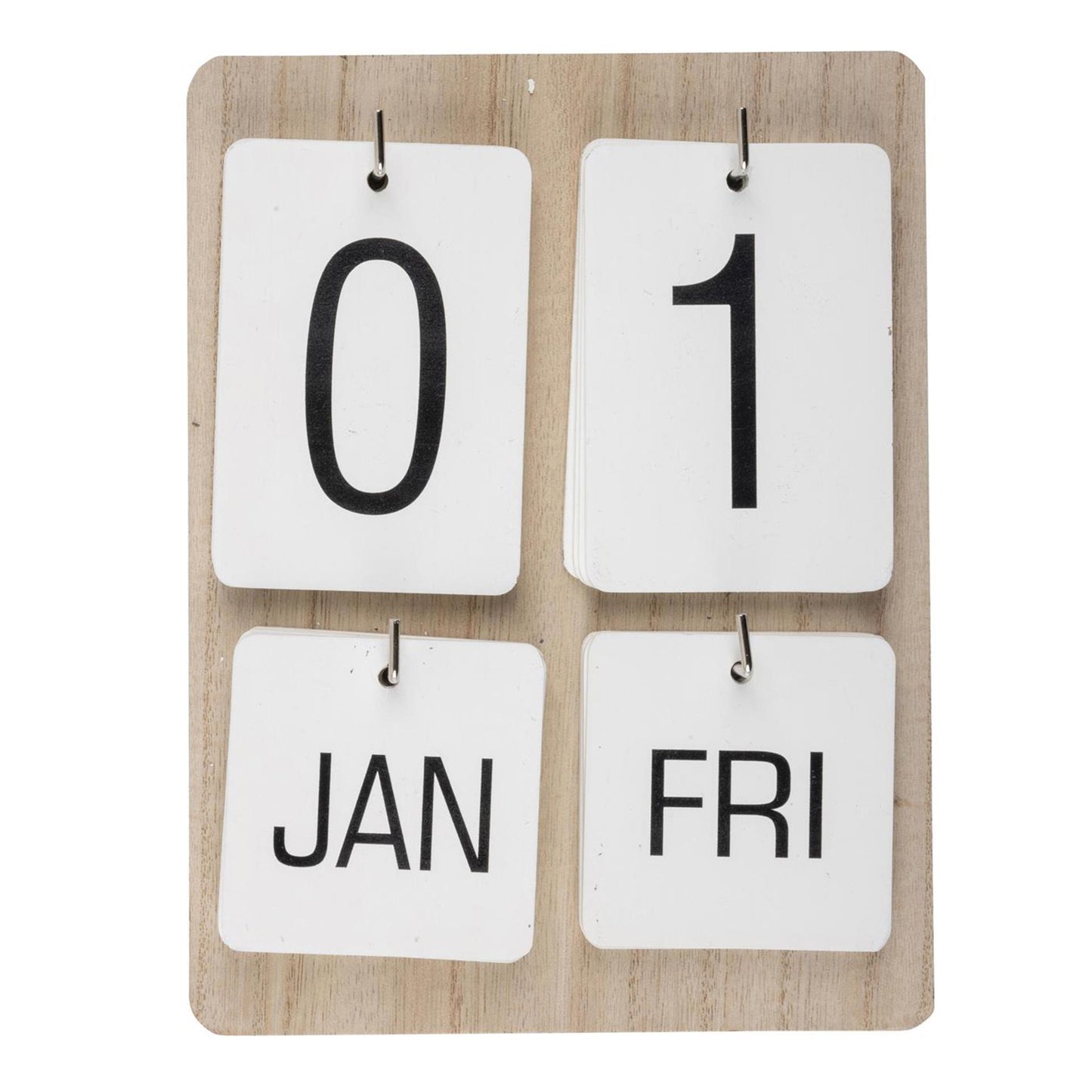 Wandkalender hout 22x17x2,5cm