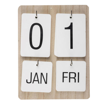 Wandkalender hout 22x17x2,5cm