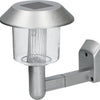 Grundig wandlamp solar led 14 x 9,5 x 12 cm staal zilver