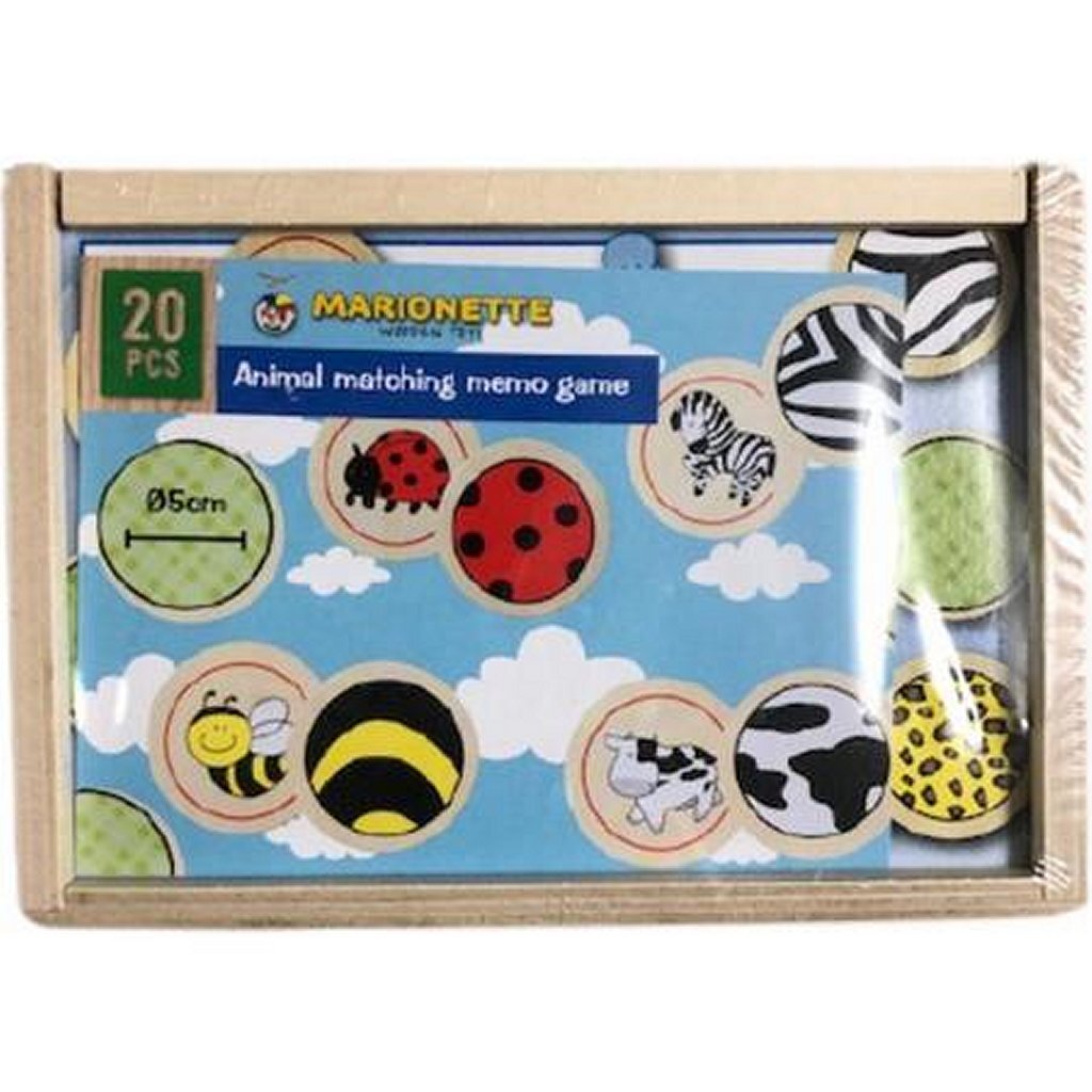 Marionettewood houten memory spel 20-delig
