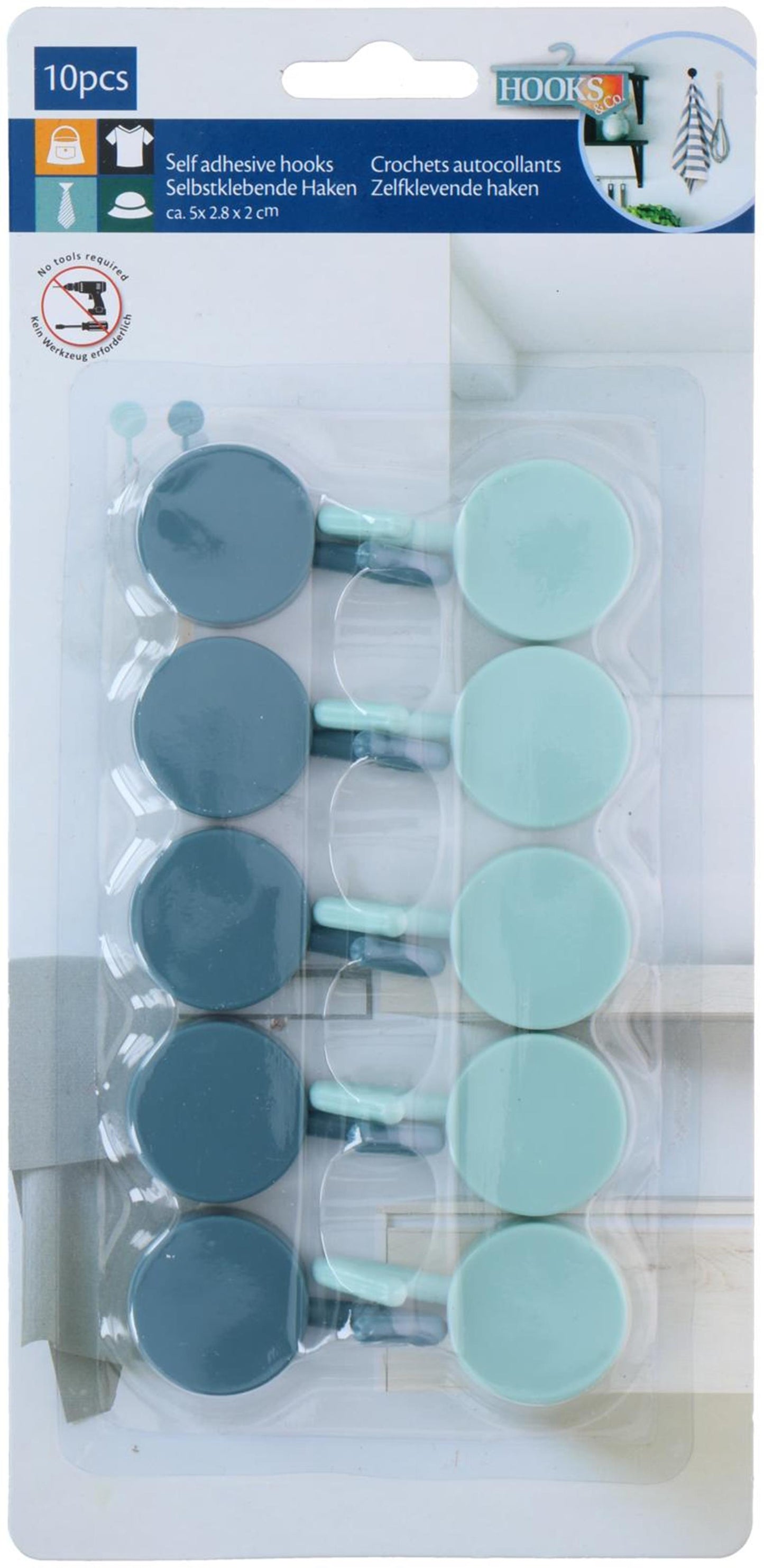 Lifetime haken zelfklevend kunststof 10 stuks