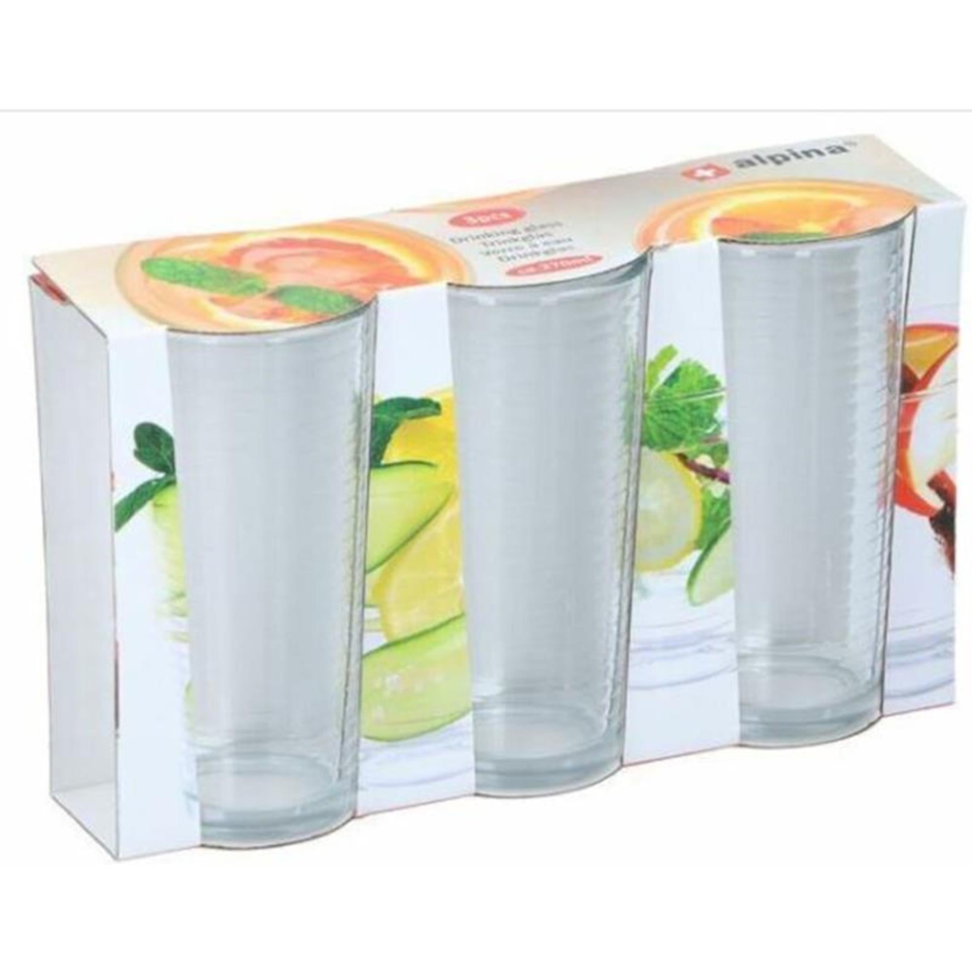 Alpina drinkglas 270ml ø6,5x13,5cm set a 3 stuks