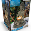 Grundig grundig boeddha beeld met solarlamp led aan-uitknop brandduur 6-8 uur 17x16x27cm