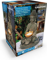 Grundig grundig boeddha beeld met solarlamp led aan-uitknop brandduur 6-8 uur 17x16x27cm - afbeelding 7