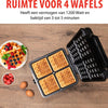 Alpina Wafelijzer Brusselse Wafels Antiaanbaklaag 4 Wafels 1200W