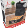 Alpina Wafelijzer Brusselse Wafels Antiaanbaklaag 4 Wafels 1200W