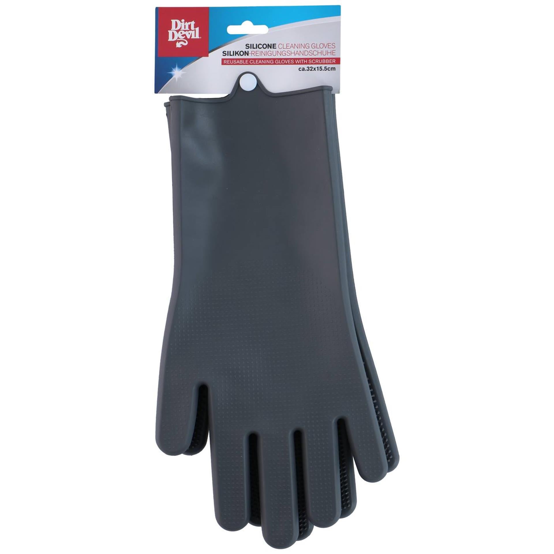 Dirt devil reinigingshandschoenen siliconen grijs