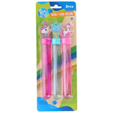 Eddy toys bubble wand unicorn 3-delig - bellenblaas met vrolijk unicorn design - inclusief 59ml bellenblaasvloeistof - ideaal voor buitenspelen en feestjes - geschikt vanaf 3 jaar - afbeelding 1