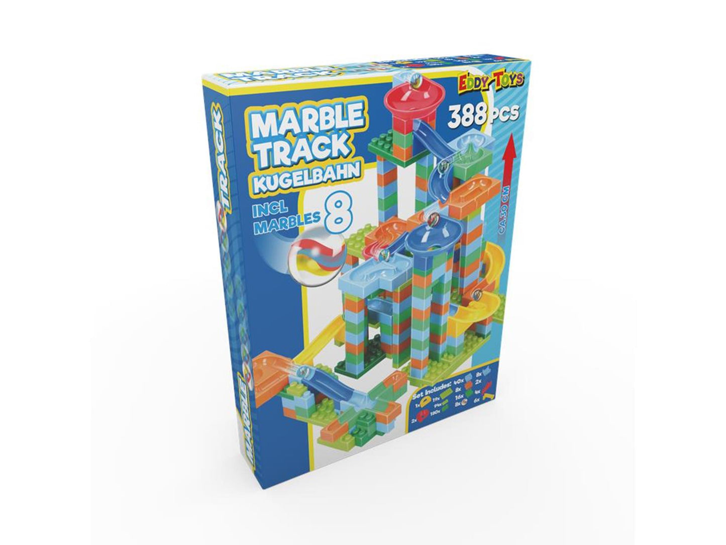Eddy toys knikkerbaan 388-delig