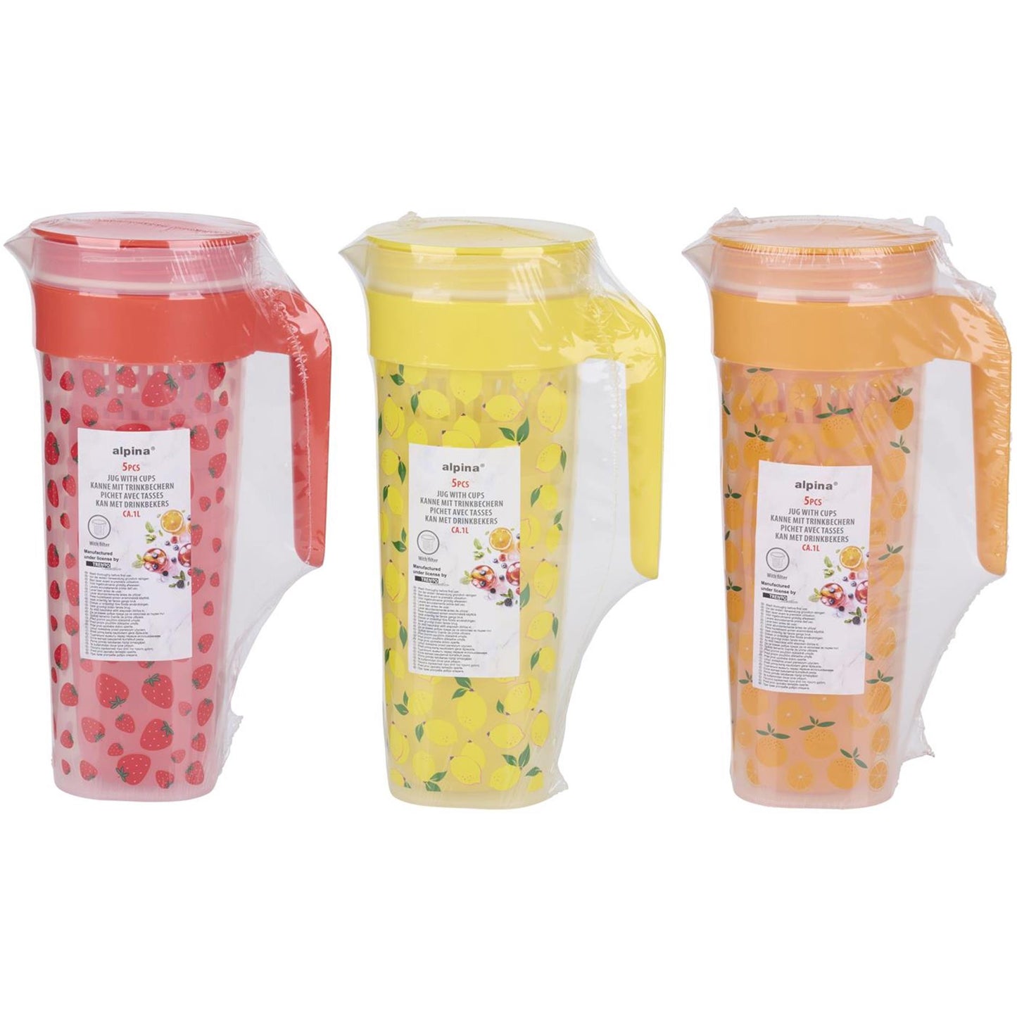 Waterkan met 4 bekers